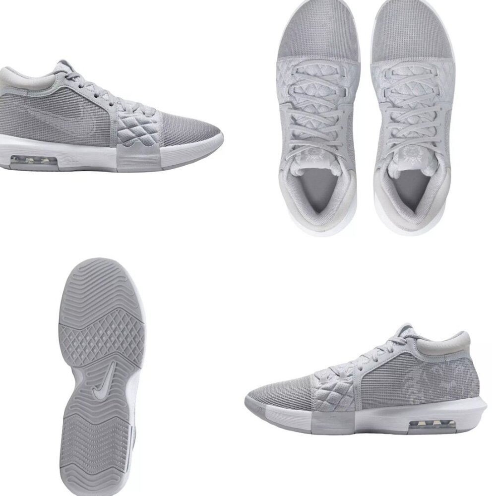 Nike LeBron Witness 8 Basketball Shoes Light Gray and White, Size Men's 9 - Picture 4 of 4